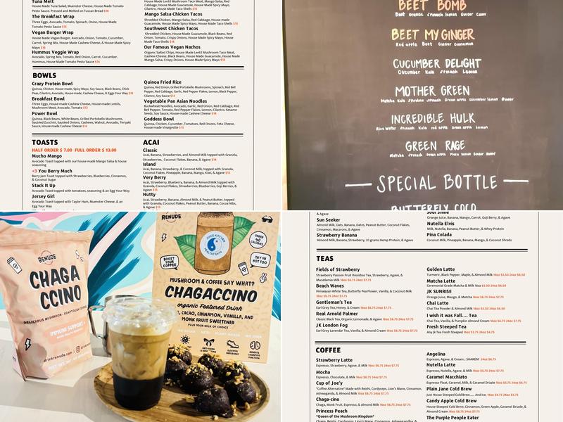 Juice Kitchen Menu