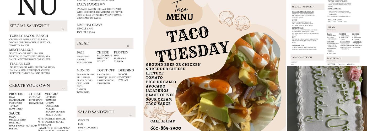 Blue Ribbon Bakery Menu