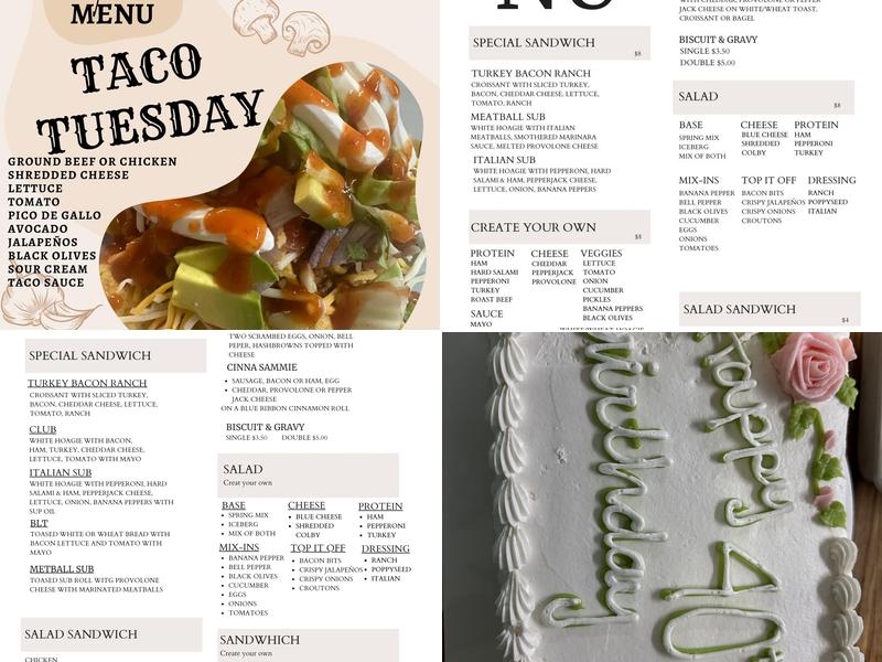 Blue Ribbon Bakery Menu