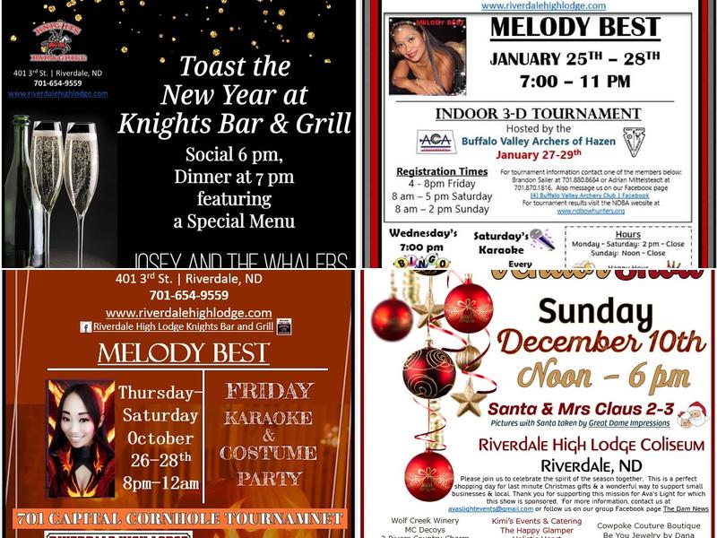 Riverdale High Lodge & Knights Bar & Grill Menu