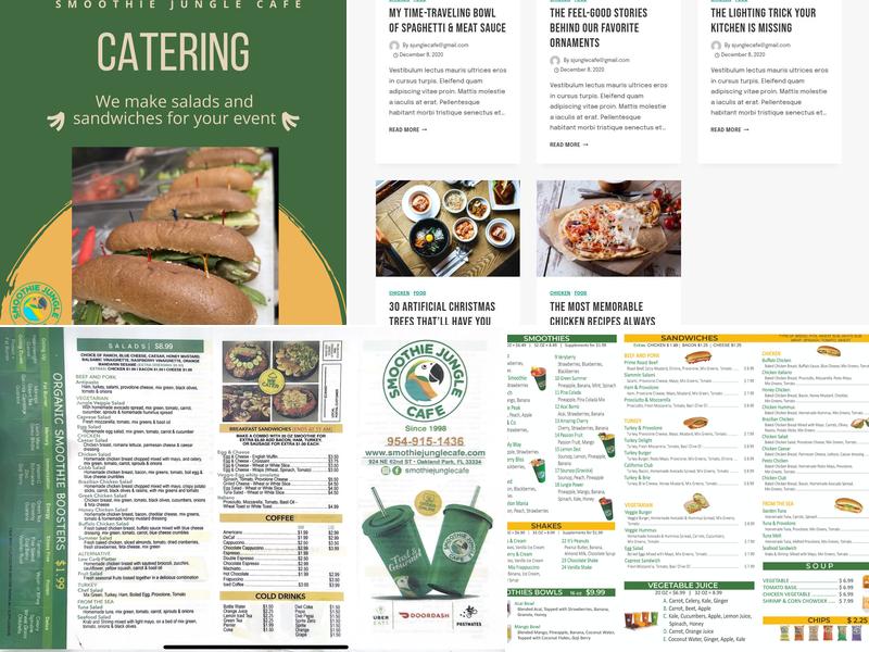 Smoothie Jungle Cafe Menu