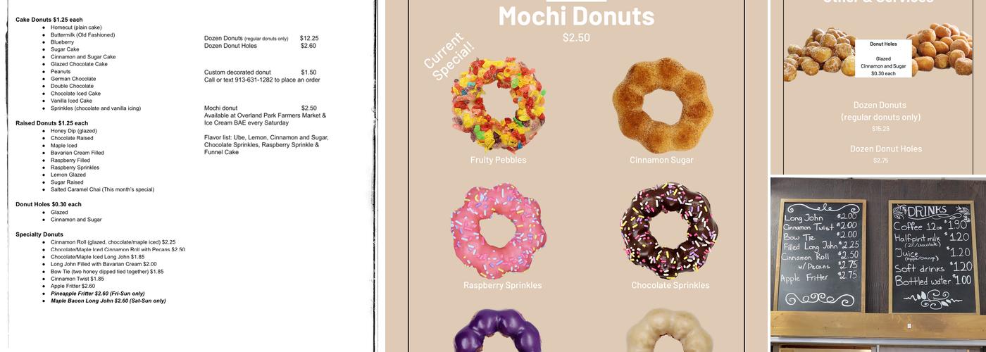 Mr D's Donut Shop Menu