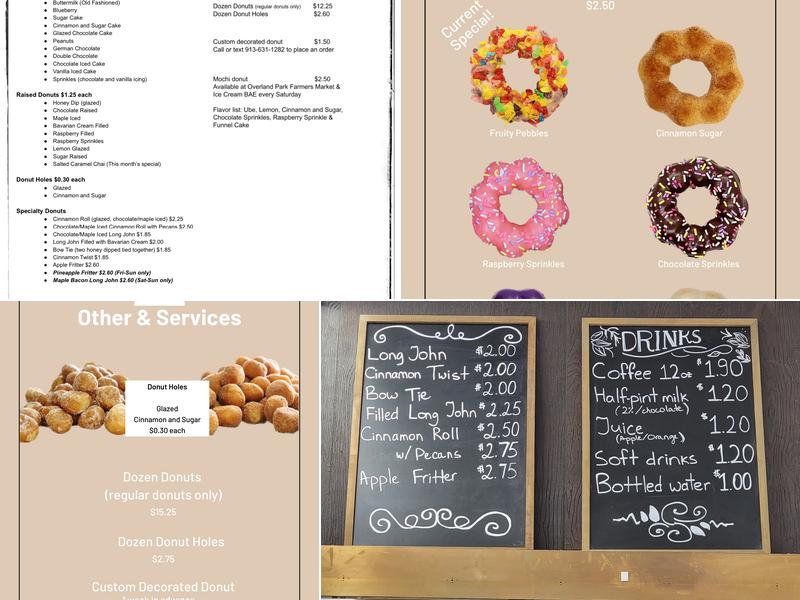 Mr D's Donut Shop Menu
