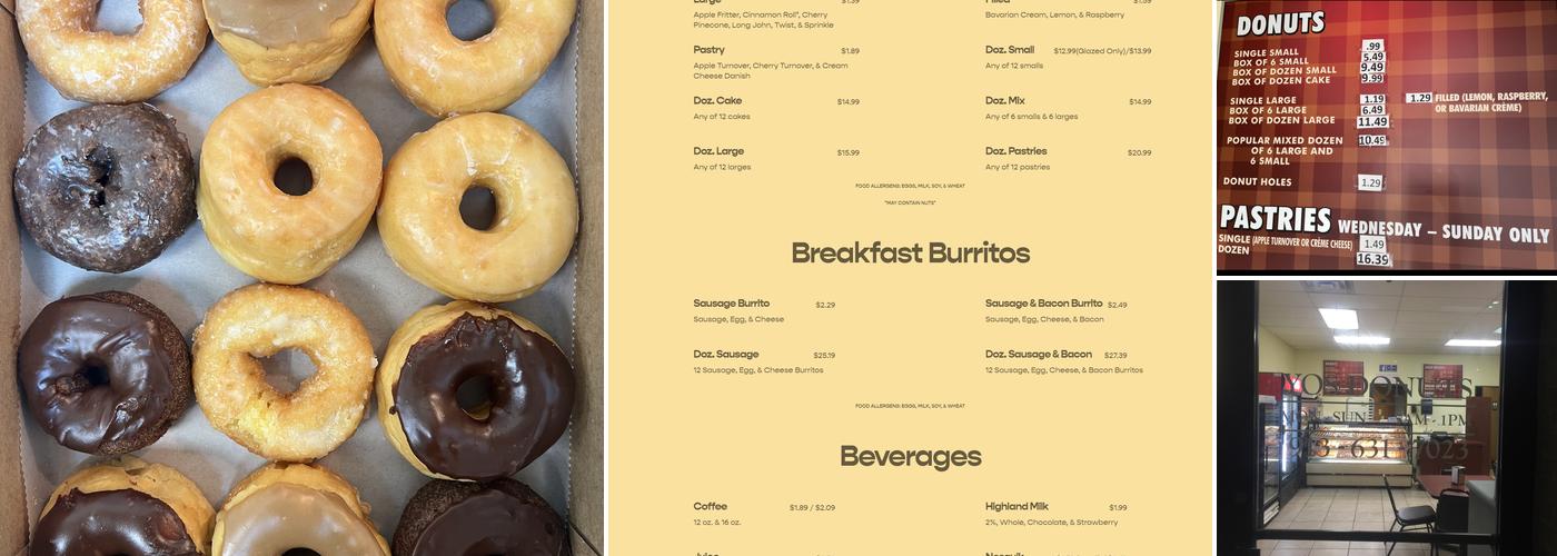 Yos Donuts Menu