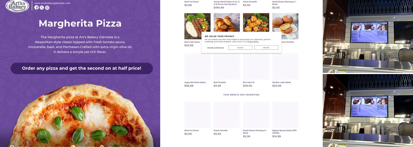 Art's Bakery & Cafe Menu