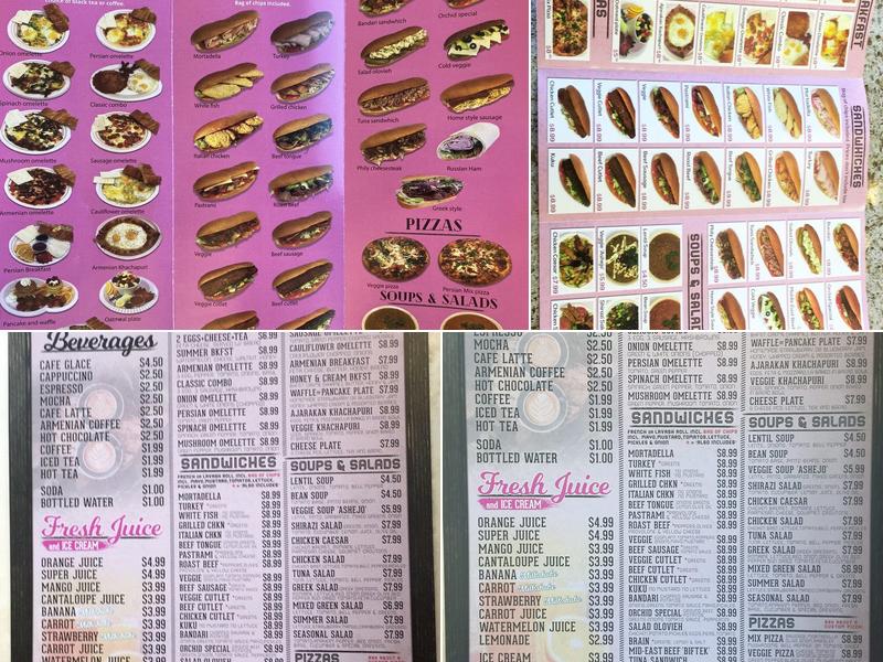 Pink Orchid Bakery and Cafe Menu