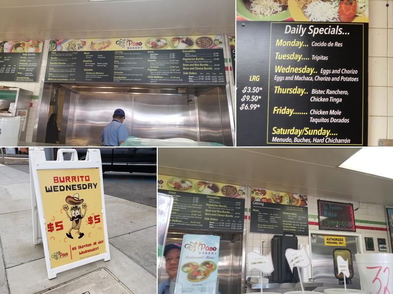 El Pavo Bakery & Restaurant Menu