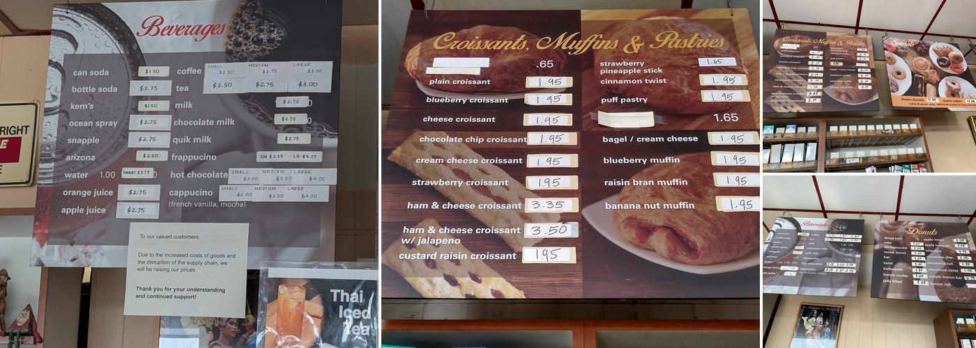 Big Jim's Donuts Menu