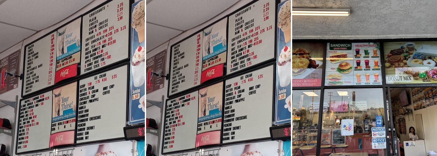 Christy's Donuts Menu