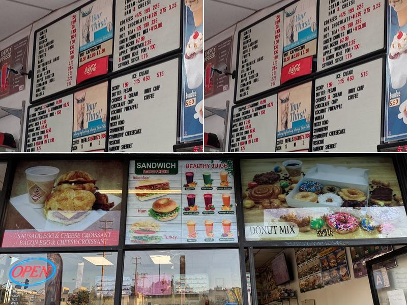 Christy's Donuts Menu