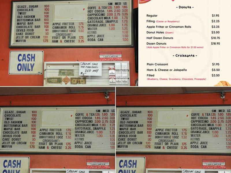 Mr Goods Donuts Shop Menu