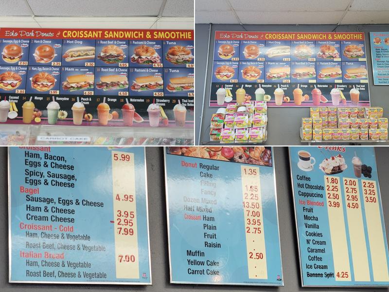 Echo Park Donut Menu