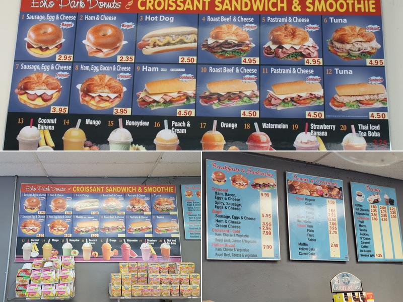 Echo Park Donut Menu