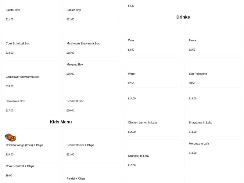 Balady - High Barnet Menu