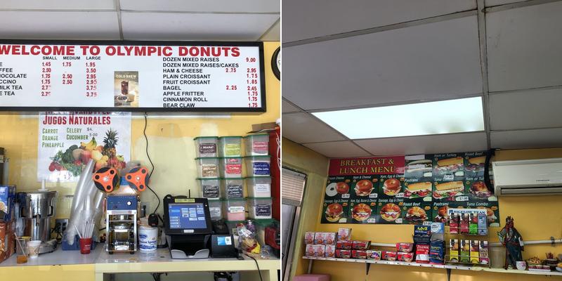 Olympic Donuts Menu