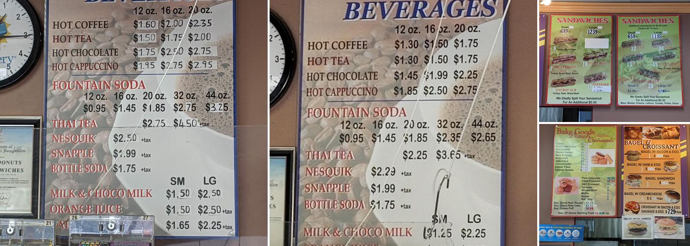 Rose Donuts Menu