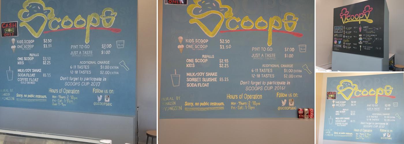 Scoops Menu