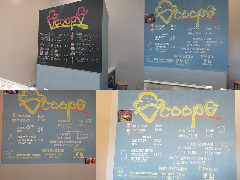 Scoops Menu