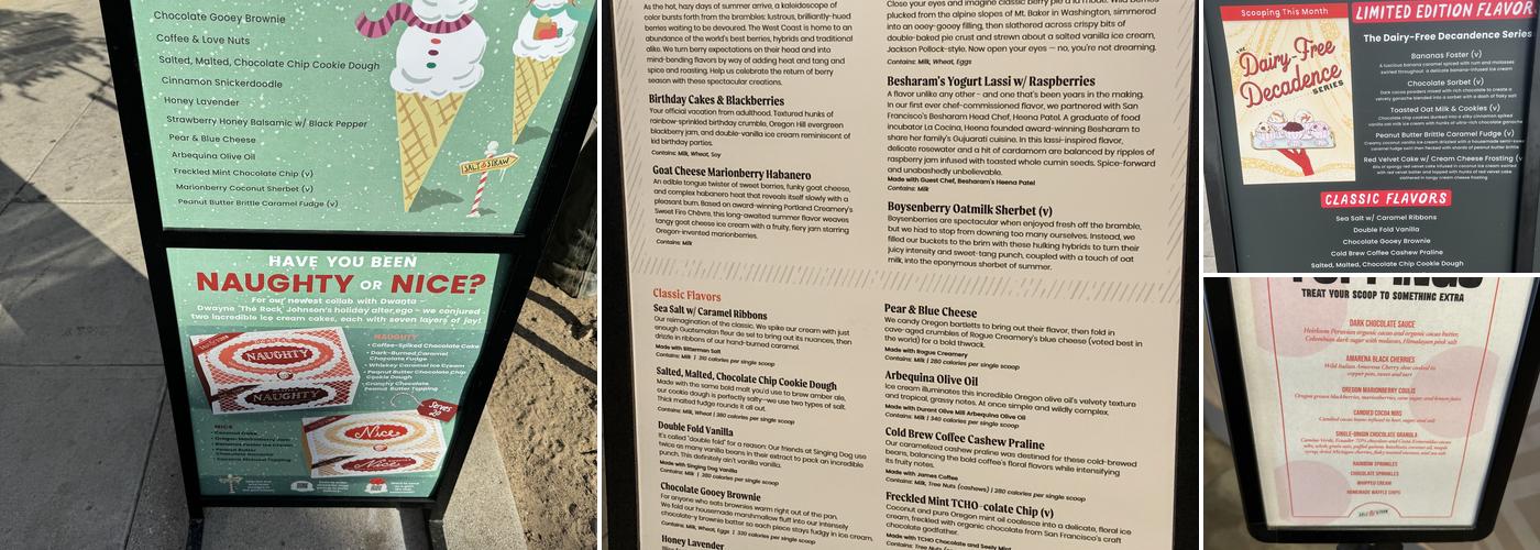 Salt & Straw Menu