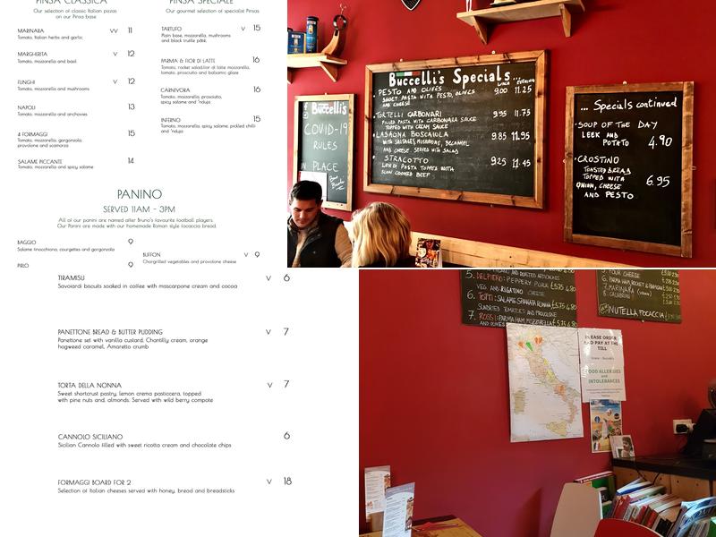 Buccelli's - Authentic Italian Restaurant, Menu