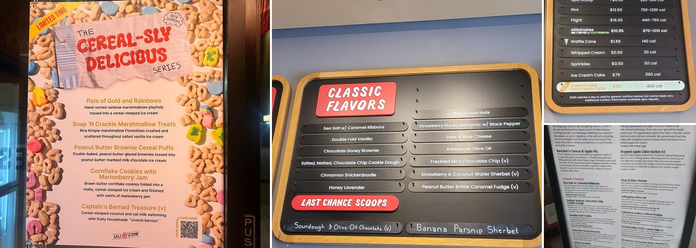 Salt & Straw Menu