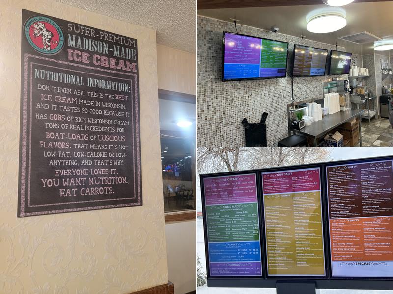 Amore Ice Cream Menu