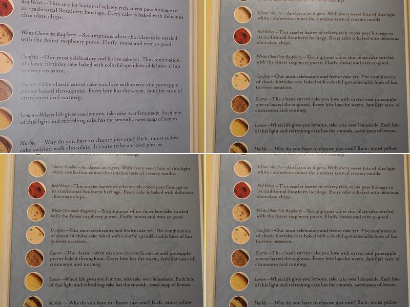 Nothing Bundt Cakes Menu