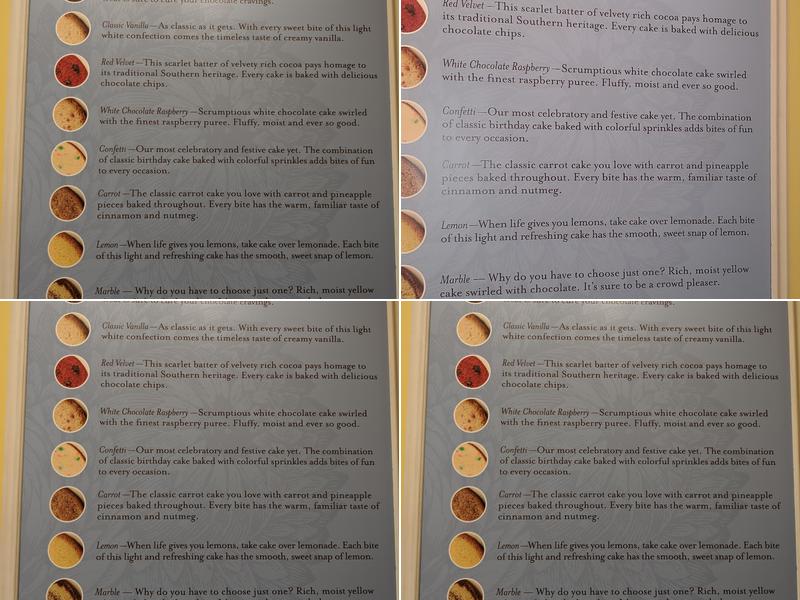 Nothing Bundt Cakes Menu