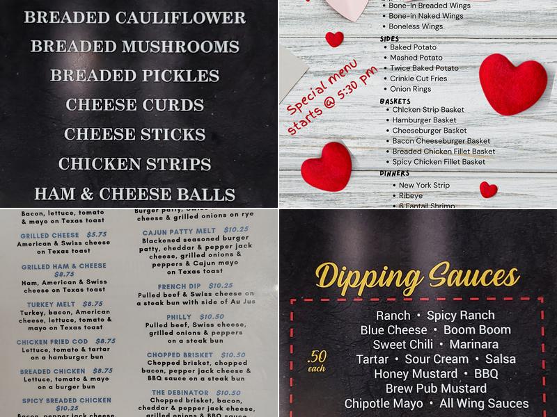 The Rig Lounge II and The Grill Menu