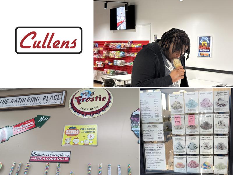 Cullens Ice Cream Menu