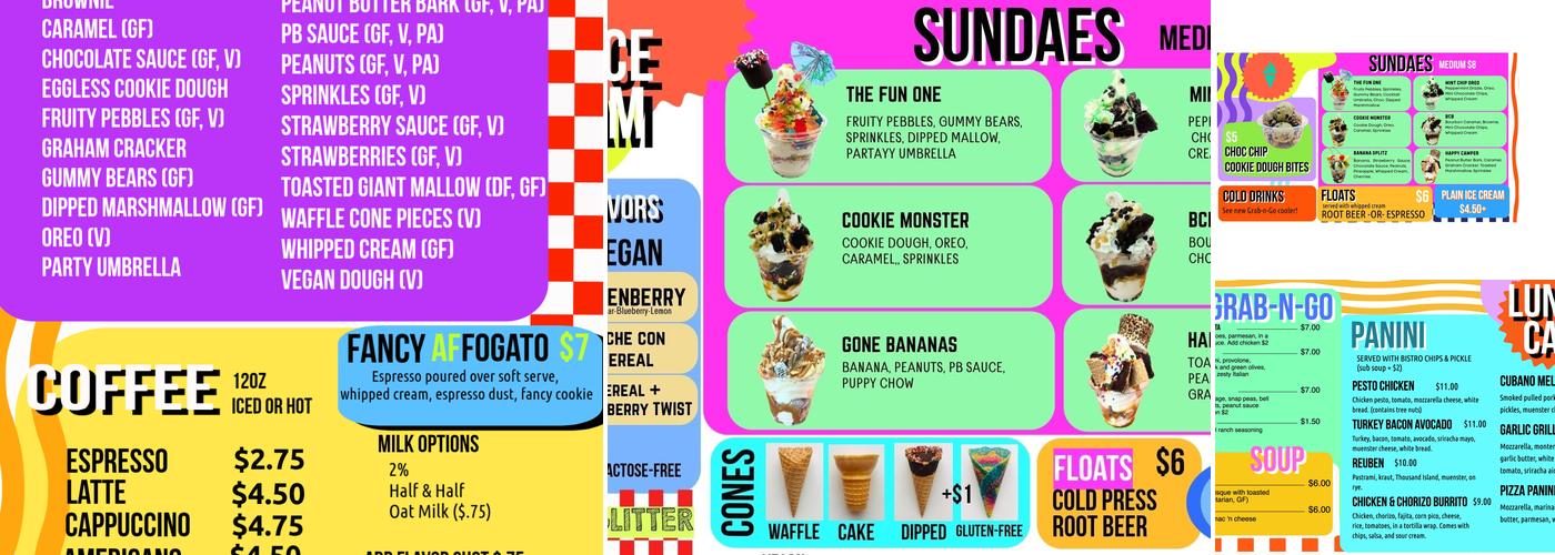 MN Nice Cream Menu