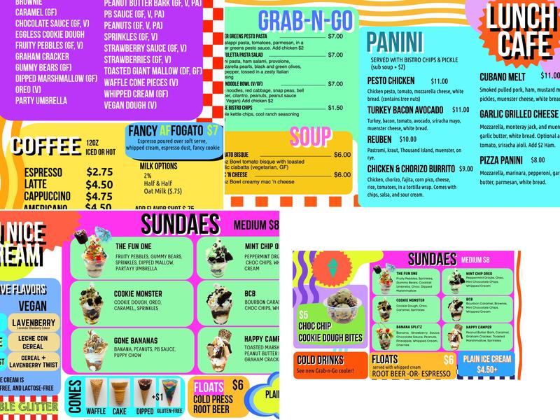 MN Nice Cream Menu