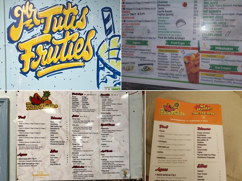 Mr. Tutis Fruties Menu