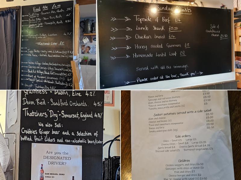 The Hampshire Bowman Menu