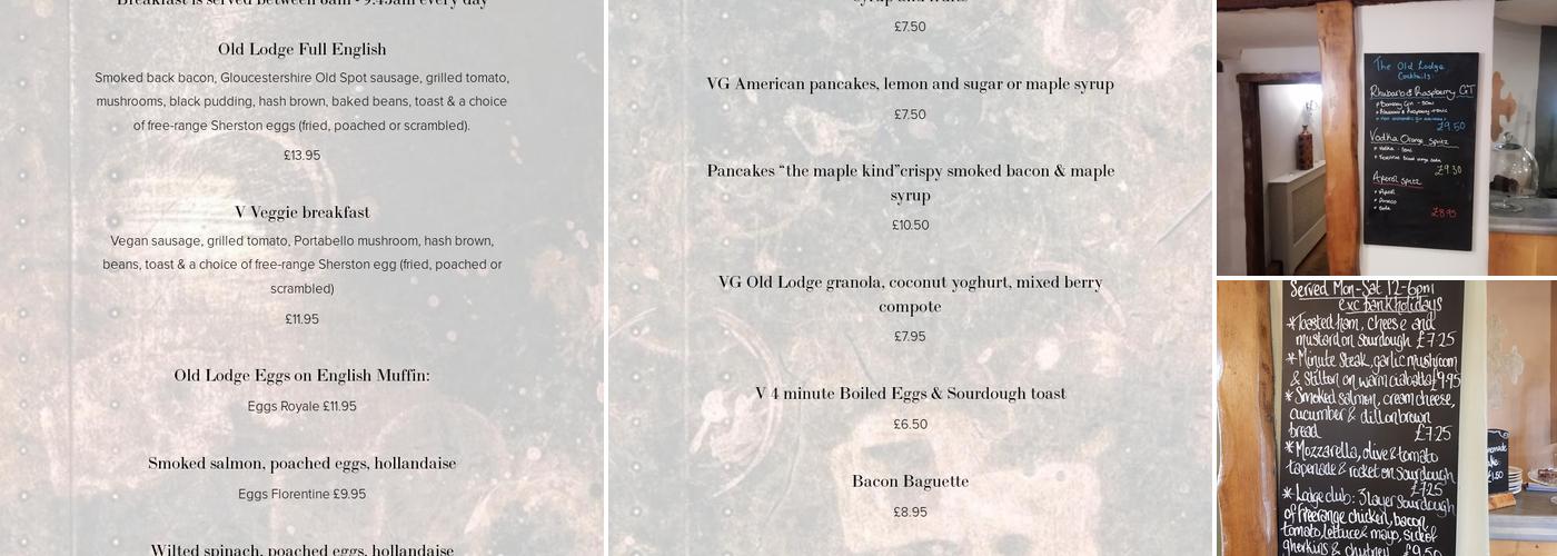 The Old Lodge Menu