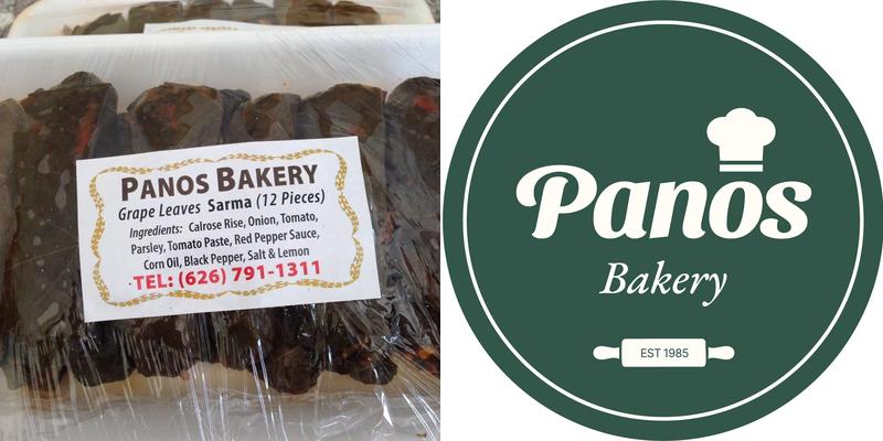 Panos Bakery Menu
