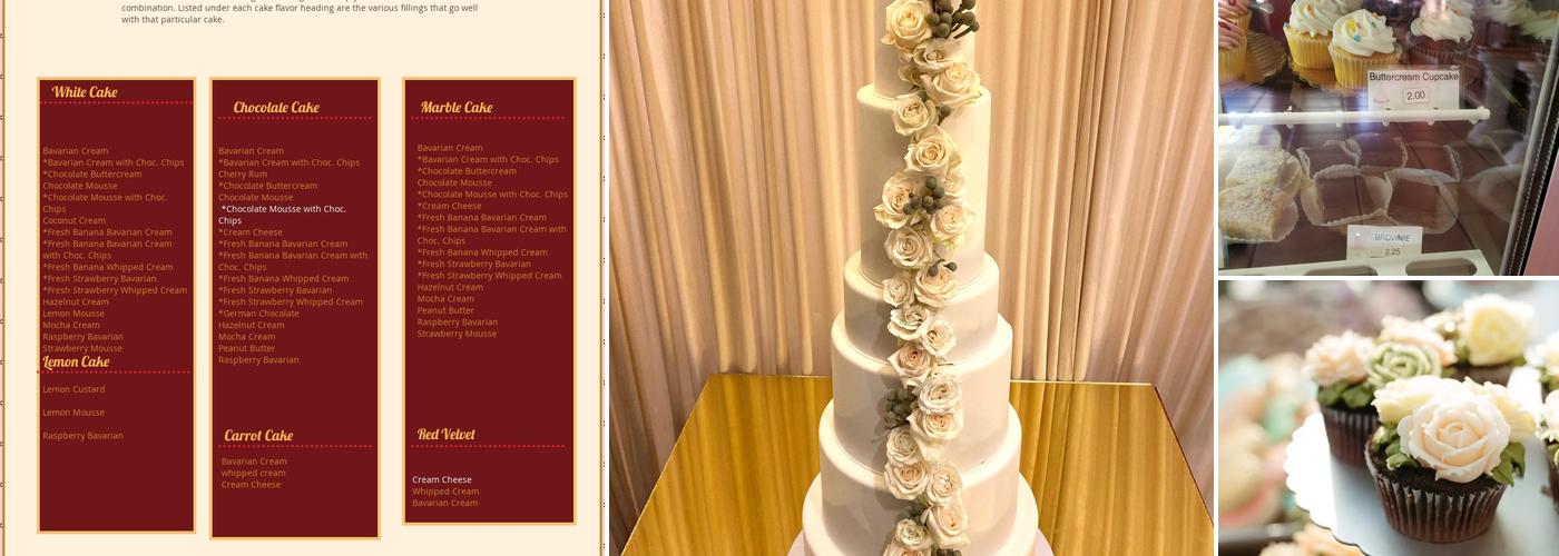 Cakery Bakery Menu