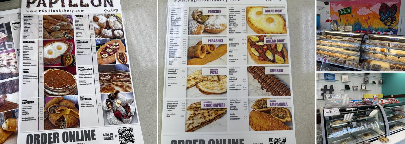 Papillon International Bakery Menu