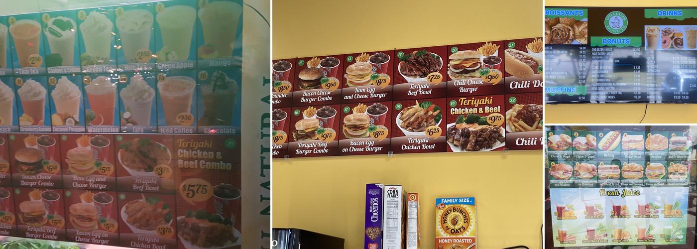 Williams Doughnuts Menu