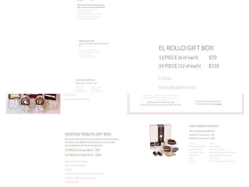 Cake Monkey Bakery Menu