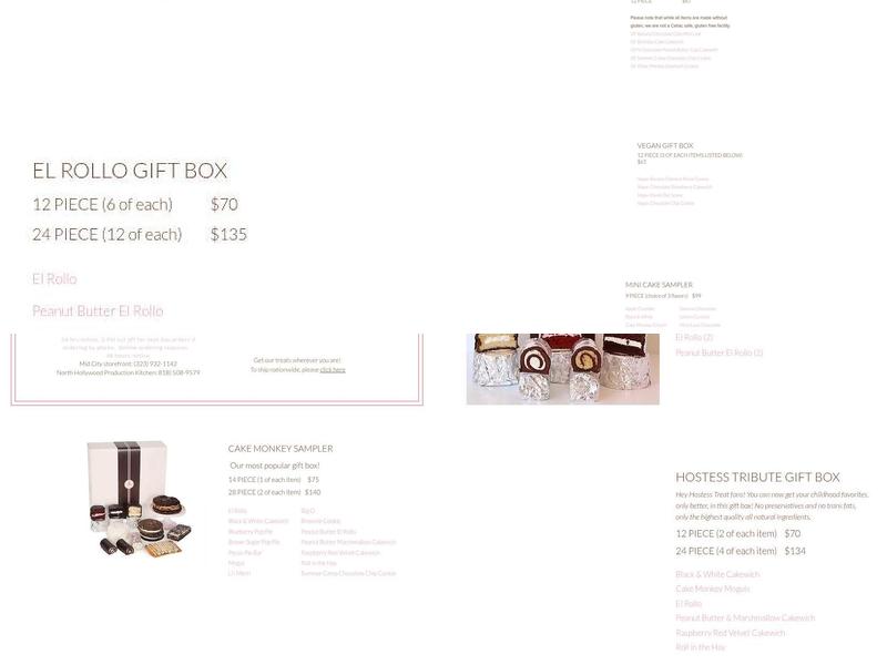 Cake Monkey Bakery Menu