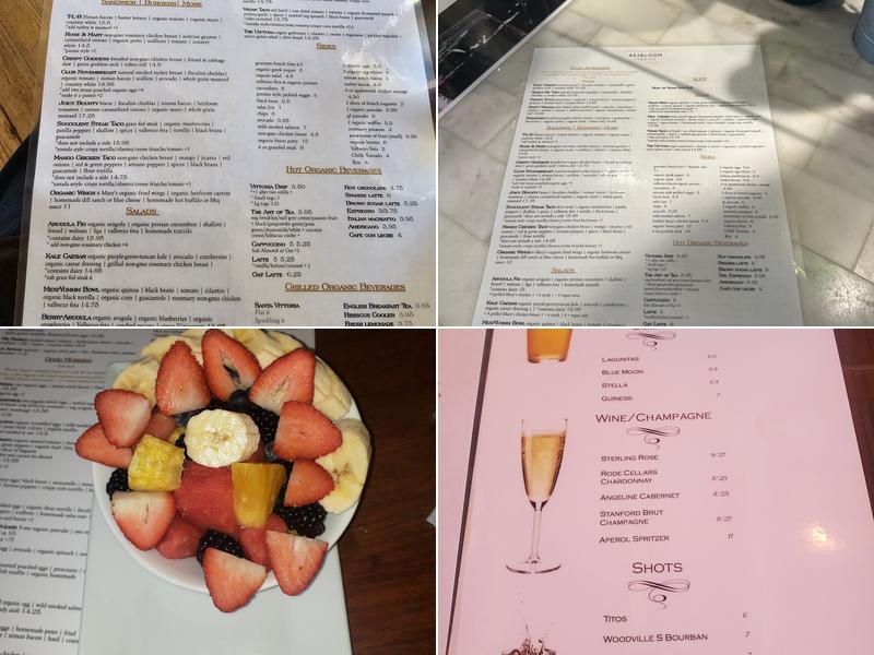 Aeirloom Bakery Menu