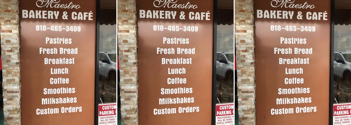 Maestro Bakery Menu