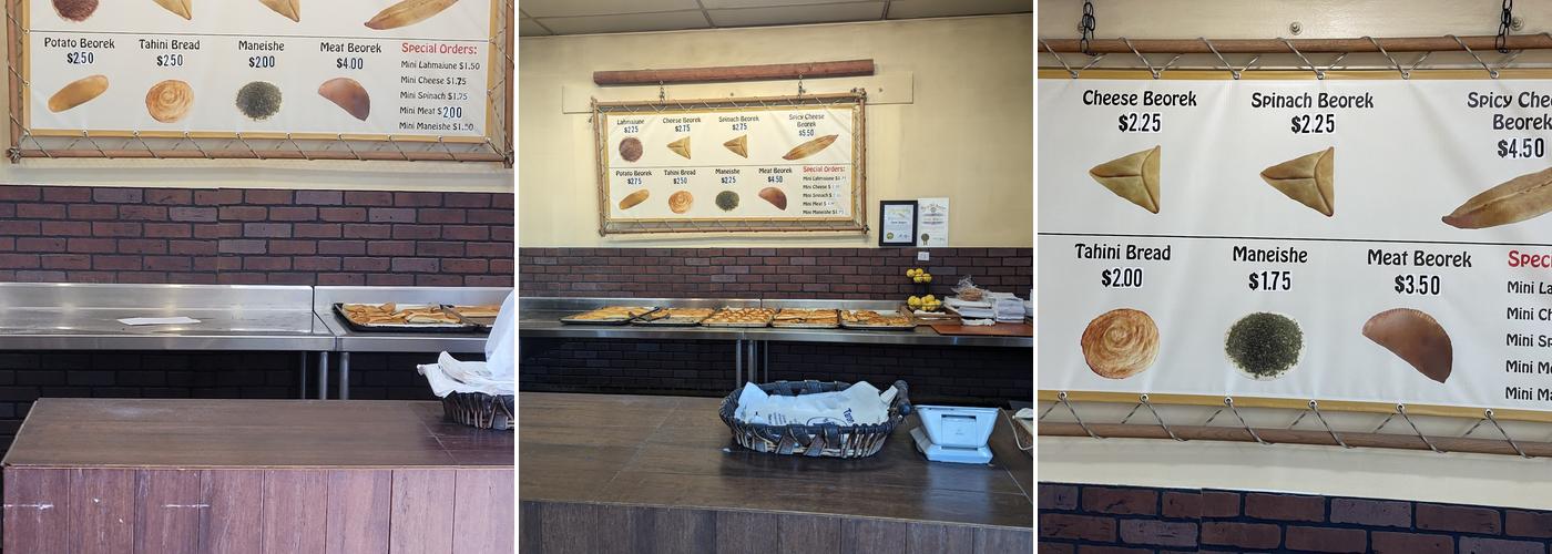 Taron Bakery Menu