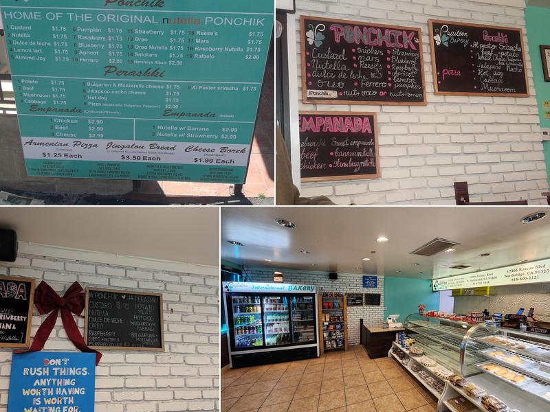 Papillon International Bakery Menu