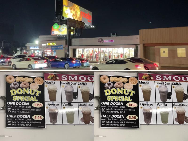 Fantastic donut Menu