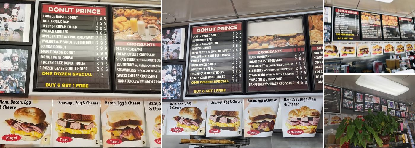 Donut Prince Menu