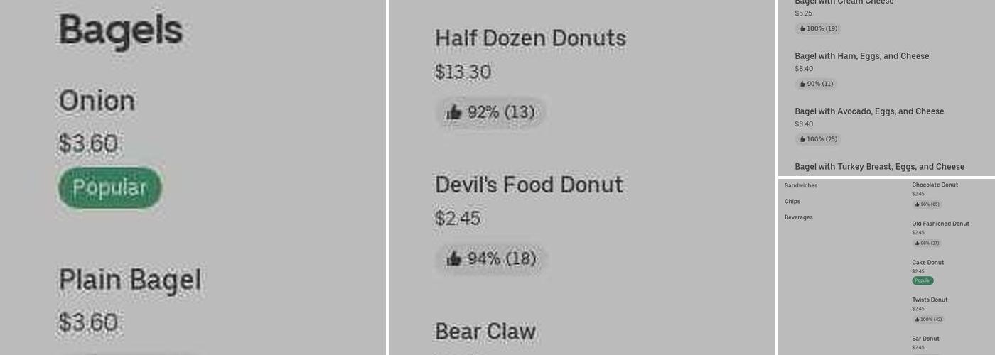 Holly's Donuts Menu