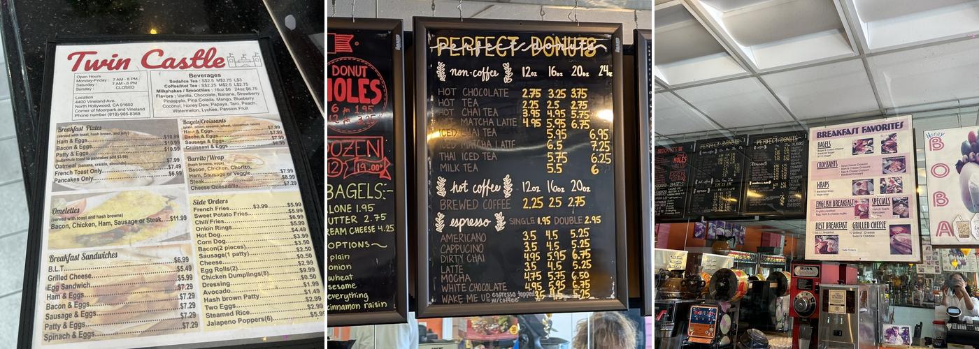 Perfect Donuts Menu