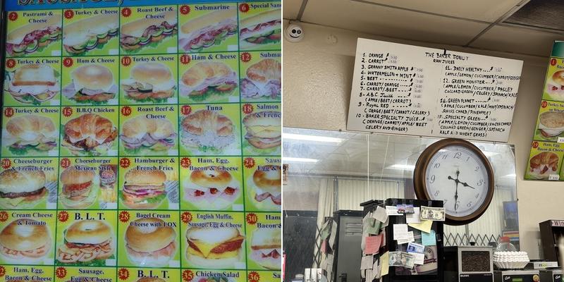 Donut Baker Menu